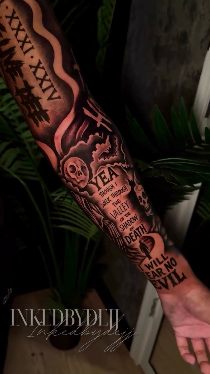 Tattoo by @inkedbydejj — black_and_grey, realism
