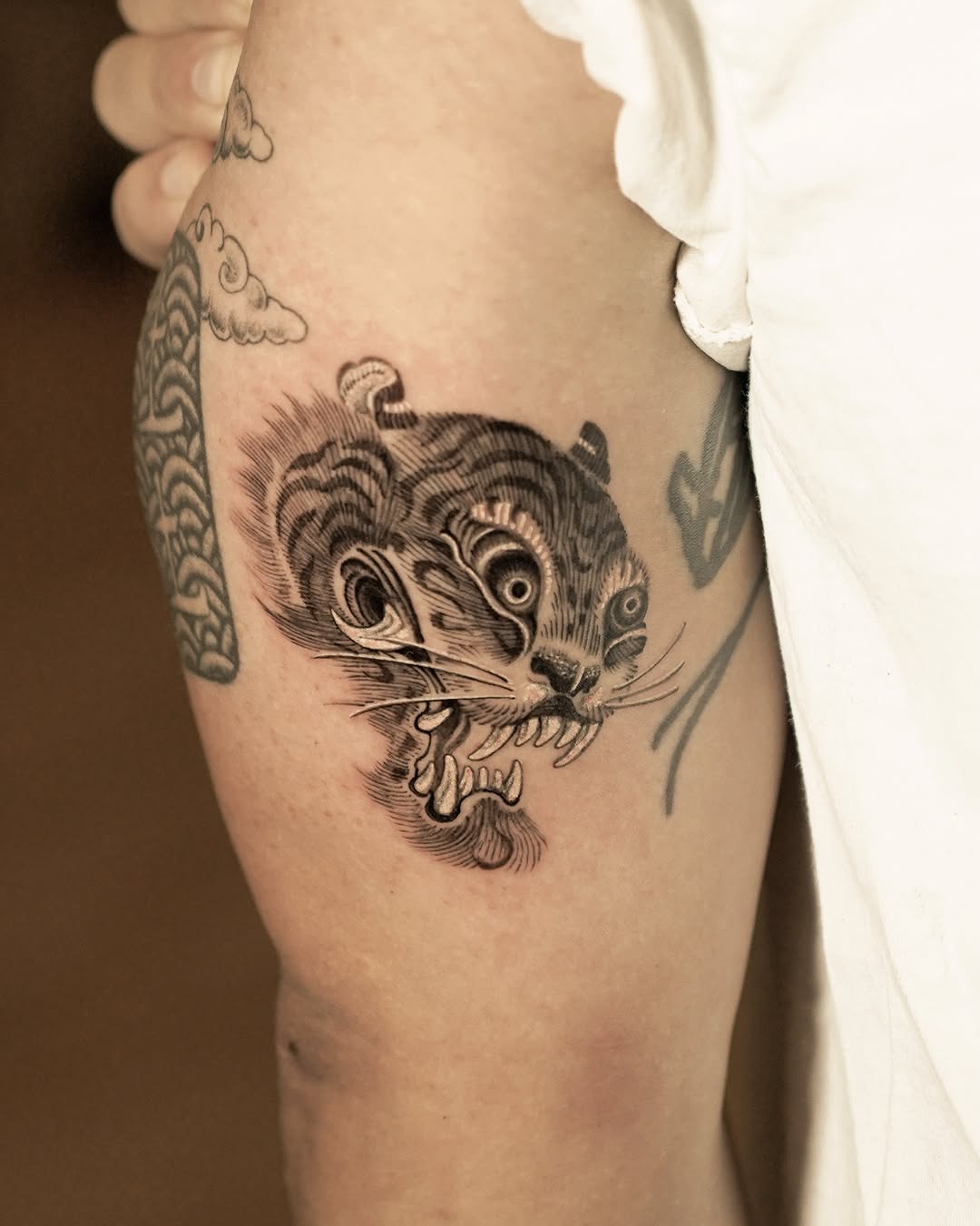 Tattoo by @think_tatt — black_and_grey, illustrative