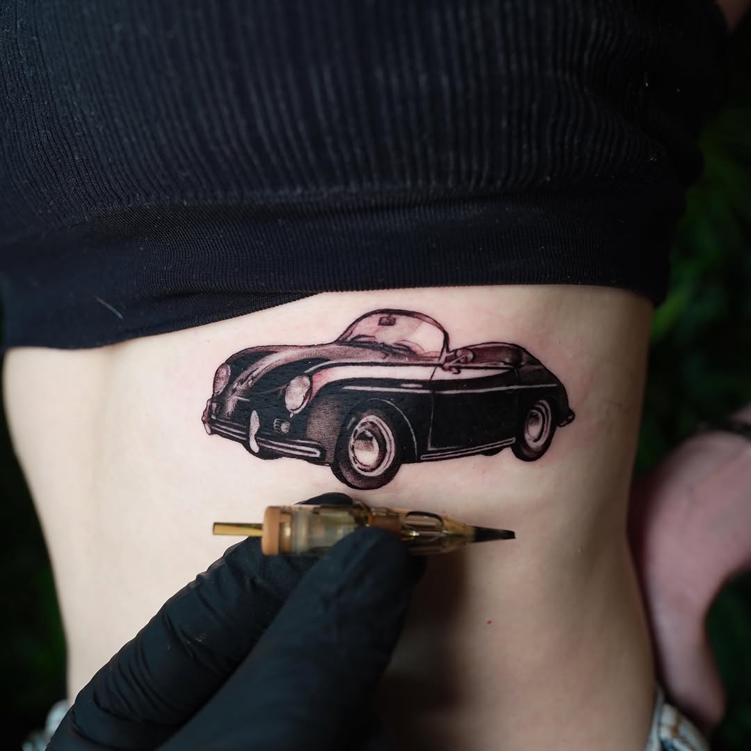 Tattoo by @satchmoe_art — realism, black_and_grey