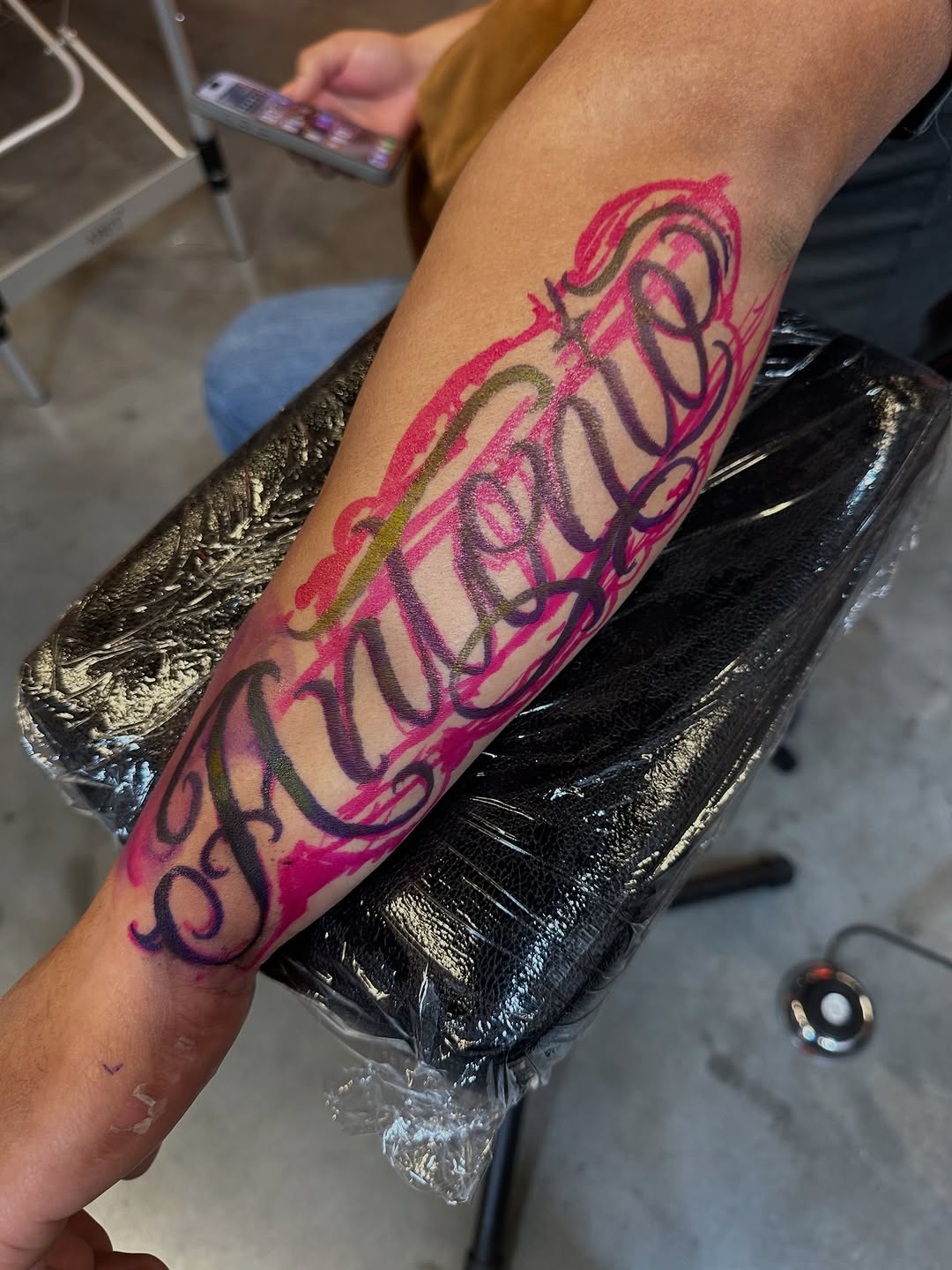 Tattoo by @jordan.piro.tattoo — lettering_script