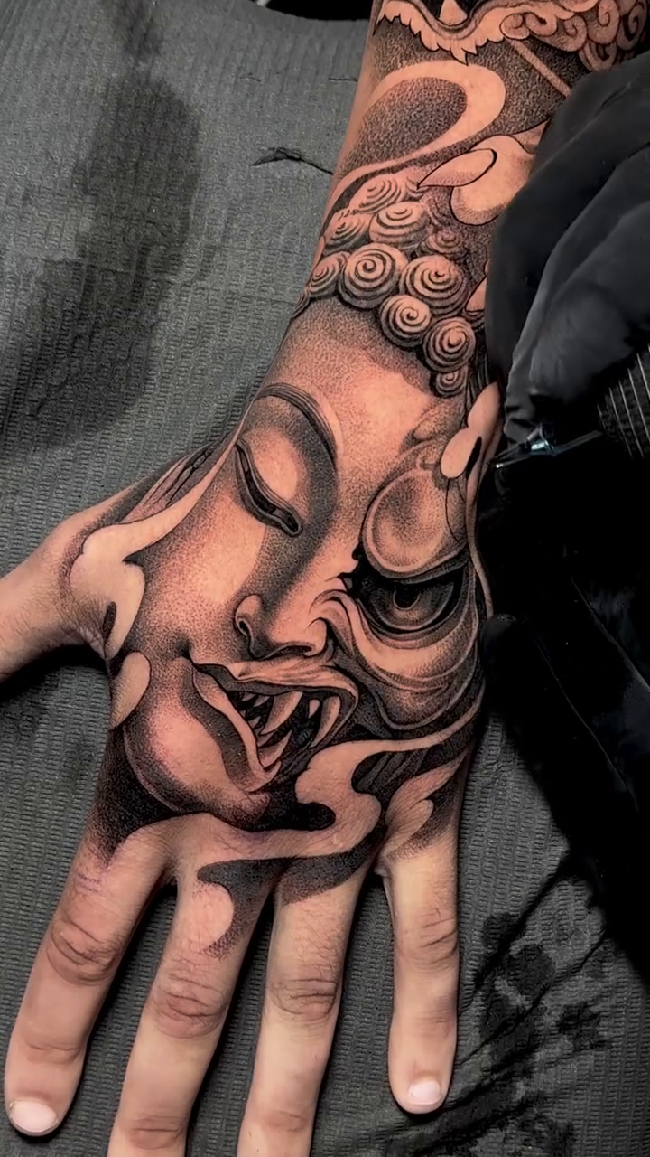 Tattoo by @_escobart — black_and_grey, realism