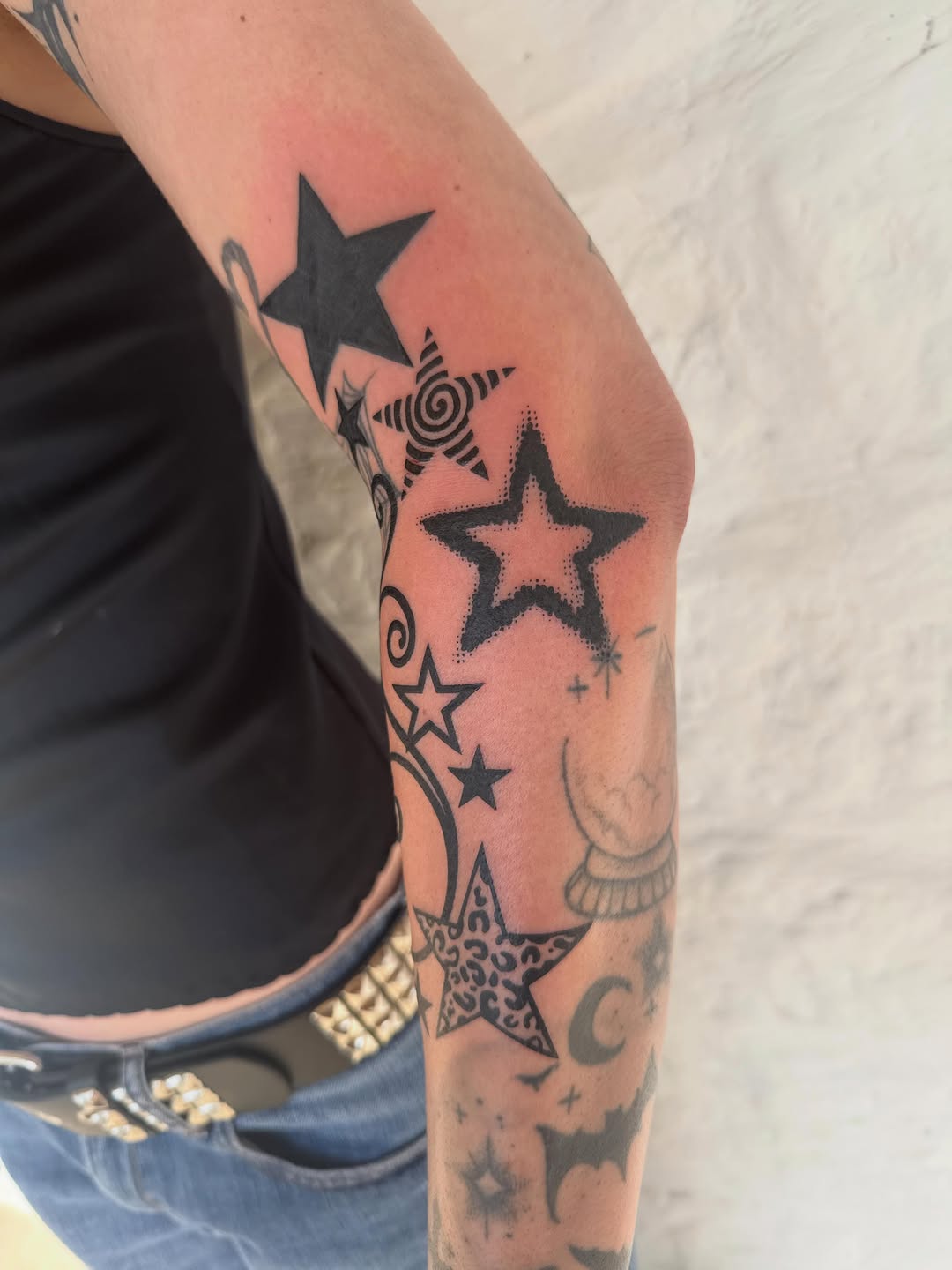 Tattoo by @meatofsnail — blackwork