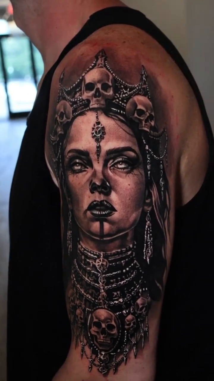 Tattoo by @stranger_tattooo โ black_and_grey, realism