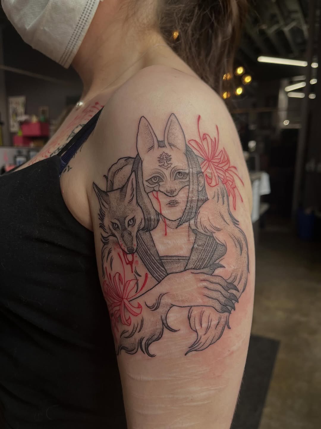Tattoo by @tatsbybun_ β black_and_grey