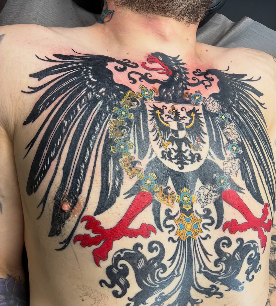 Tattoo by @streetmeat.tat — blackwork, black_and_grey