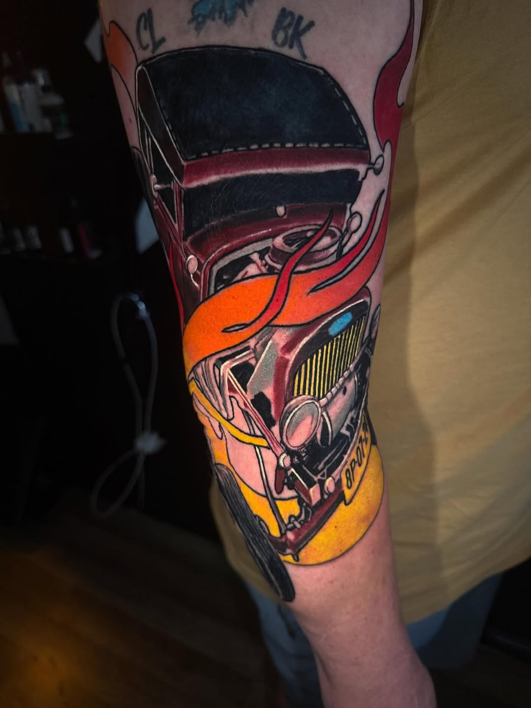 Tattoo by @seanc_tattoos — new_school, trash_polka