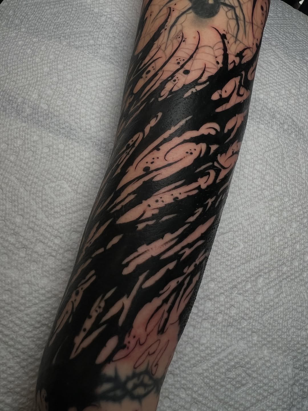 Tattoo by @jamesfoltz — blackwork, illustrative