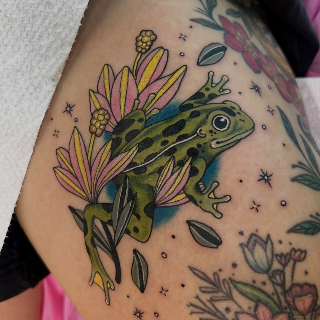 Tattoo by @death__frisbee — illustrative, new_school