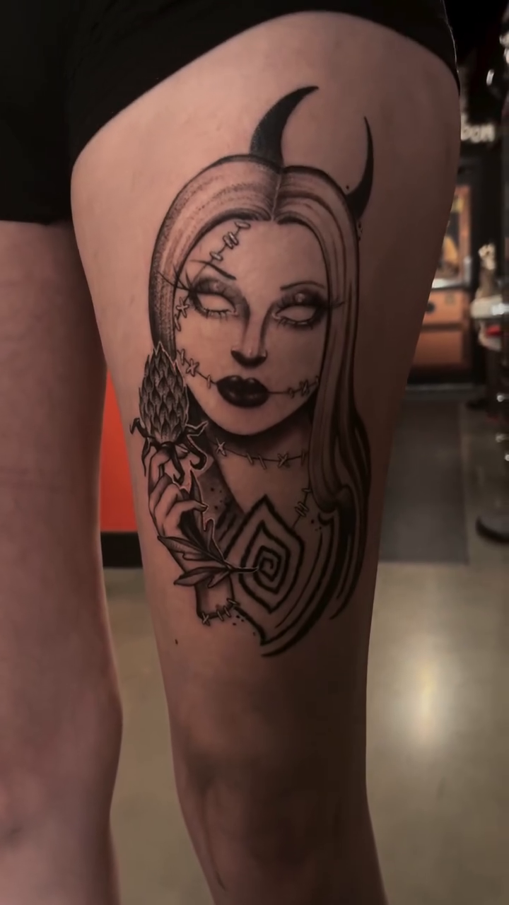 Tattoo by @neuropathogenic — neo_traditional, black_and_grey