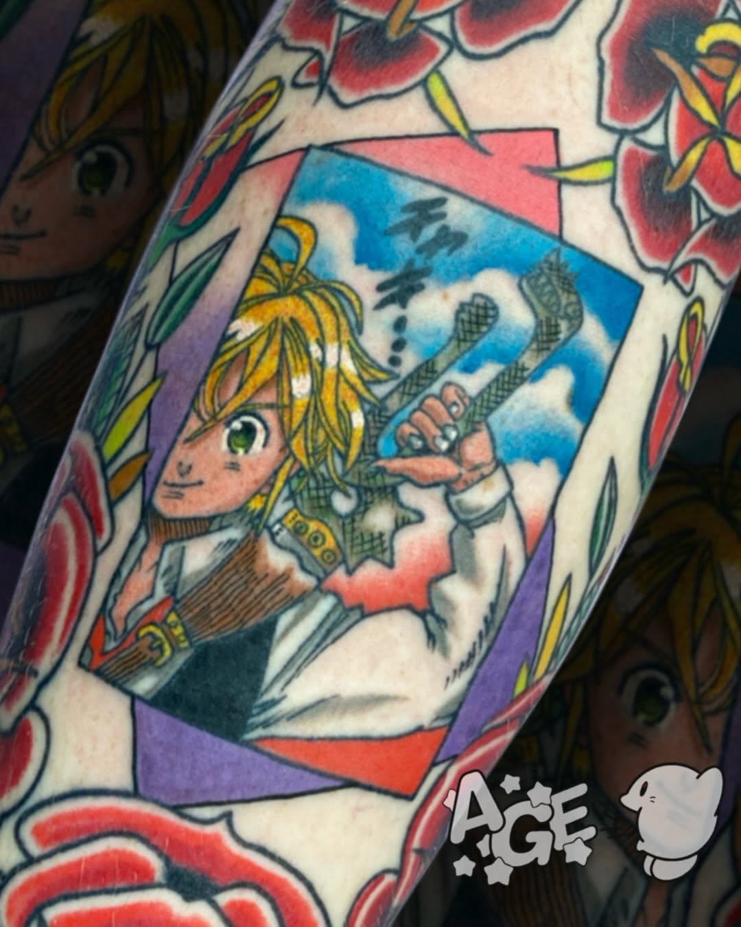 Tattoo by @agedragotattoo — anime