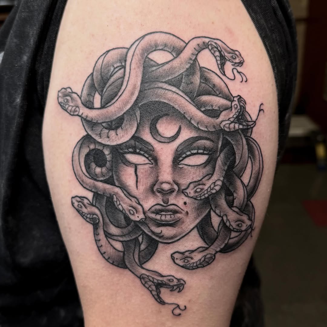 Tattoo by @sever.sinner — black_and_grey, realism