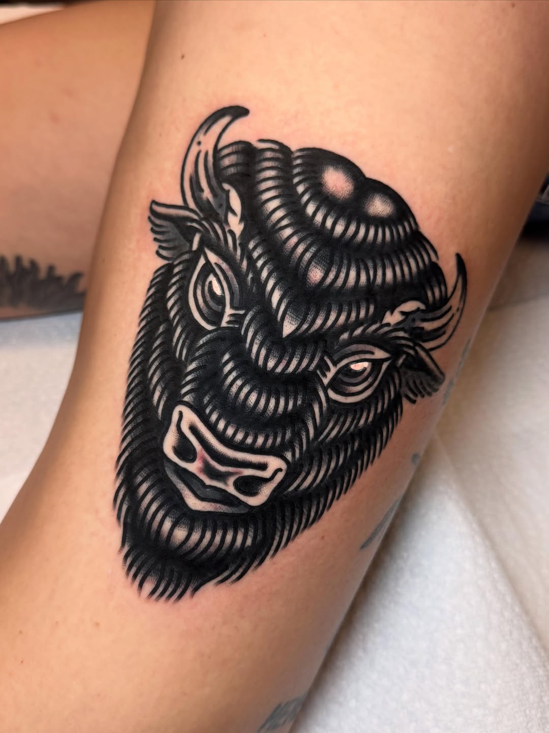 Tattoo by @floodrat — american_traditional, black_and_grey