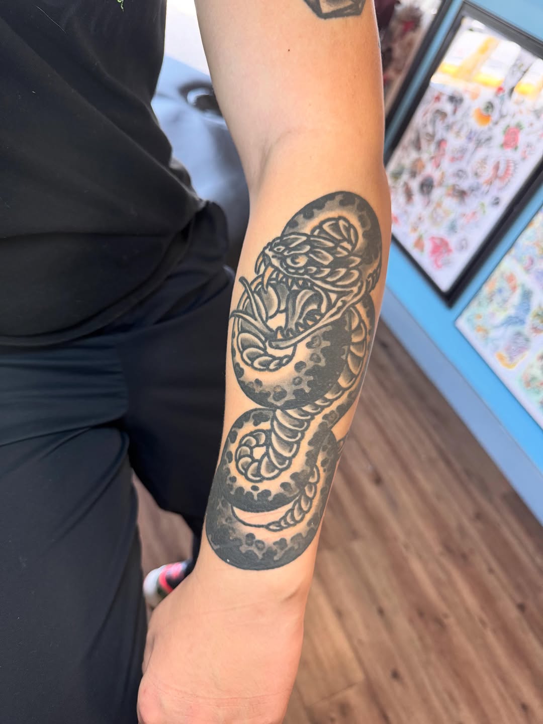 Tattoo by @floodrat — american_traditional, black_and_grey