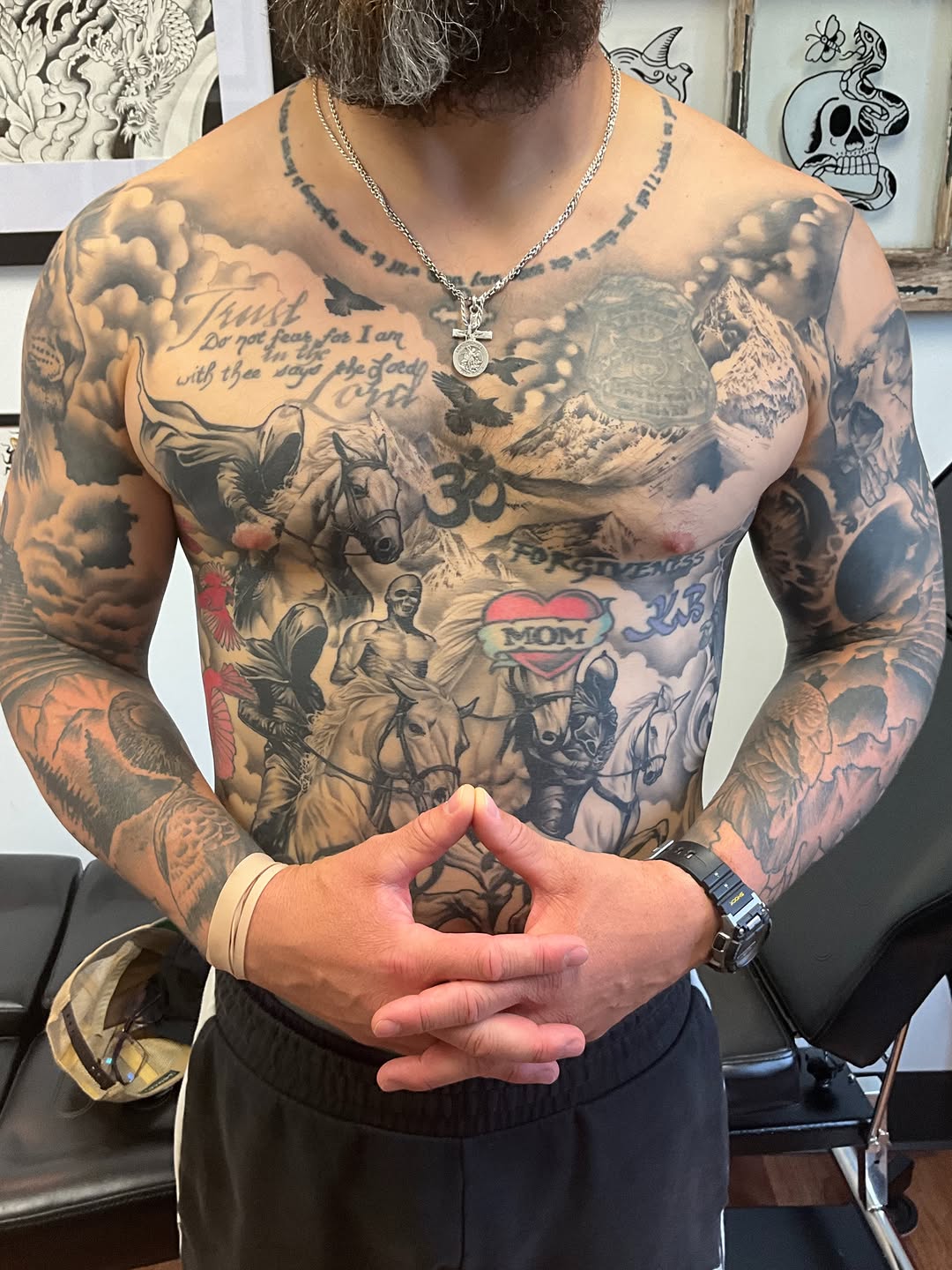 Tattoo by @jeremyutley_tattoo โ realism, black_and_grey