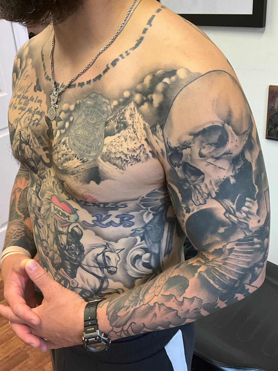Tattoo by @jeremyutley_tattoo โ black_and_grey, realism