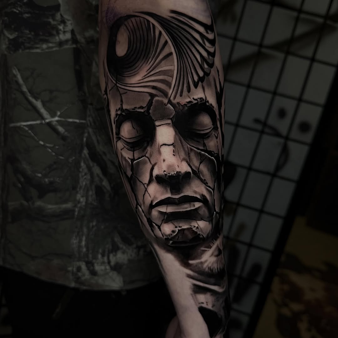 Tattoo by @carter.studios.ink โ realism, black_and_grey