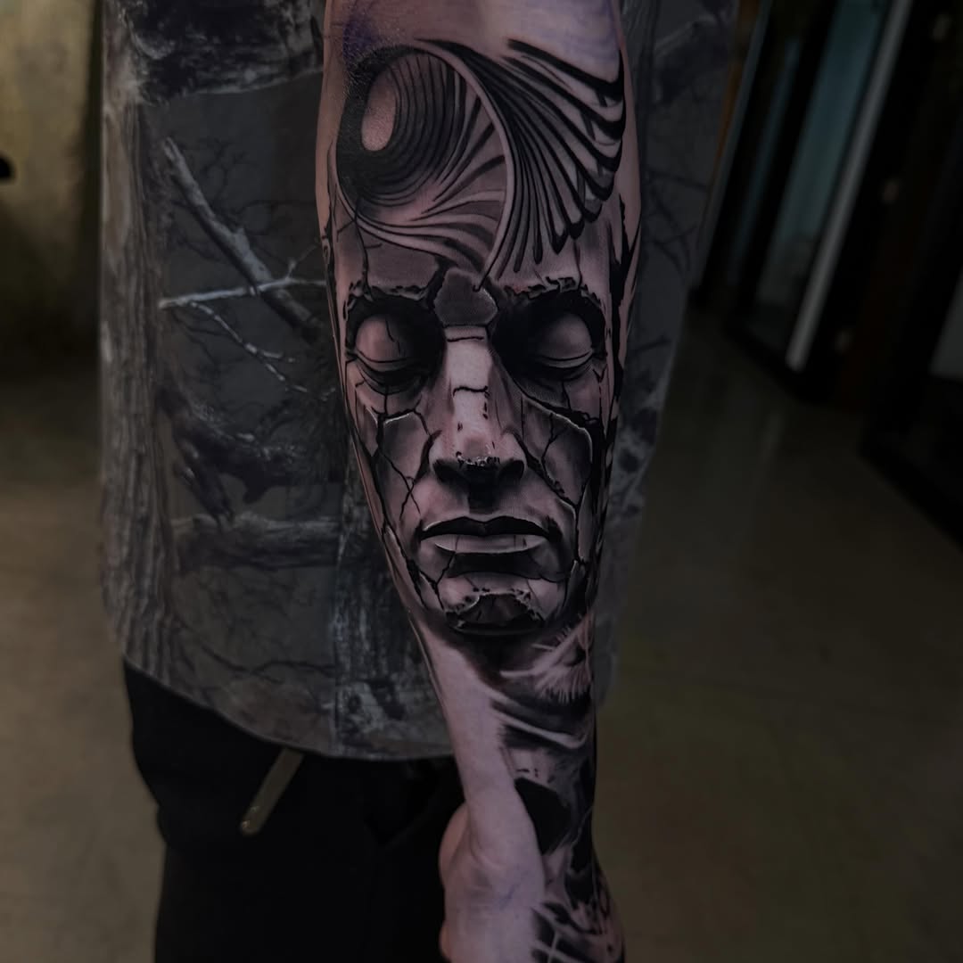 Tattoo by @carter.studios.ink โ realism, black_and_grey