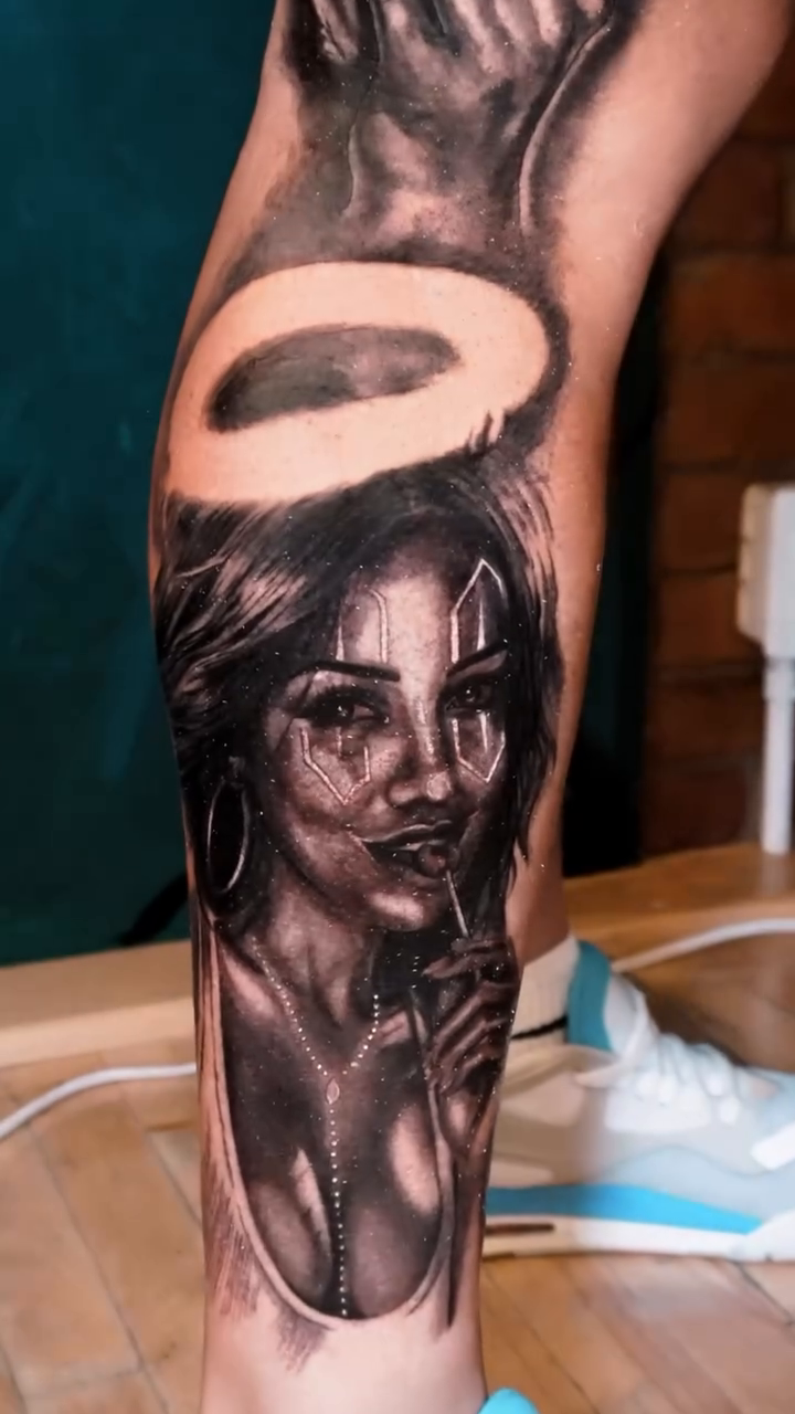 Tattoo by @alvz.ink — chicano, black_and_grey