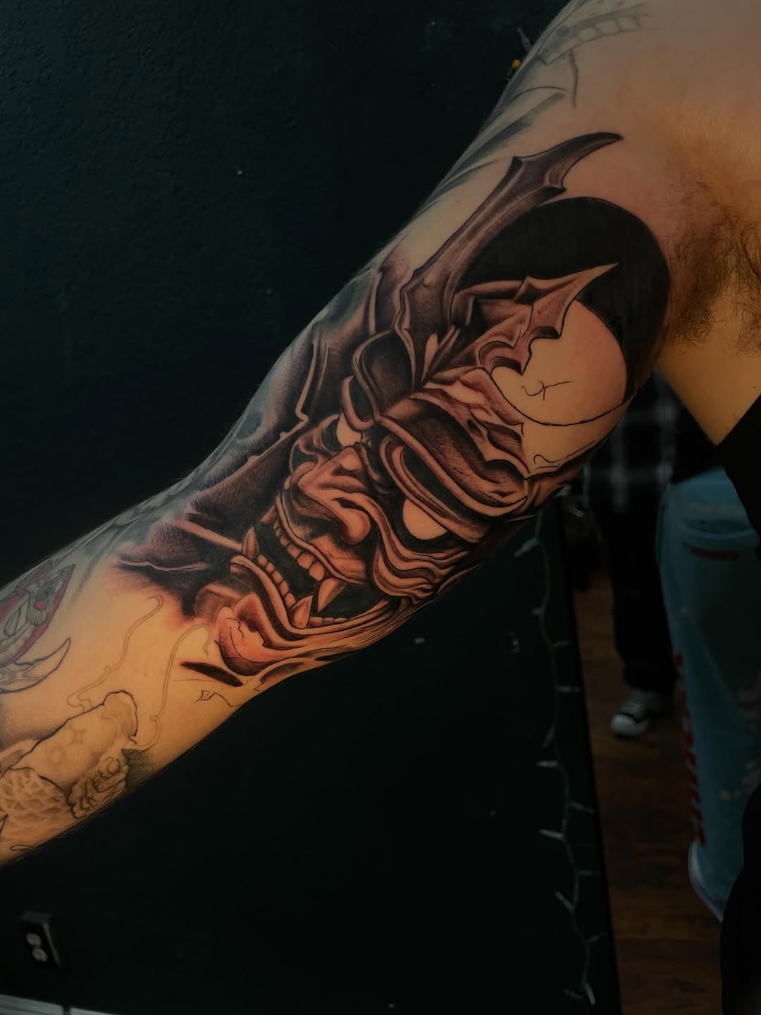 Tattoo by @cultura_inkd โ black_and_grey, japanese_irezumi