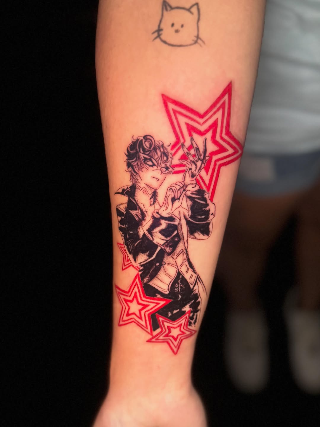 Tattoo by @ninelivestvttoo — anime, black_and_grey