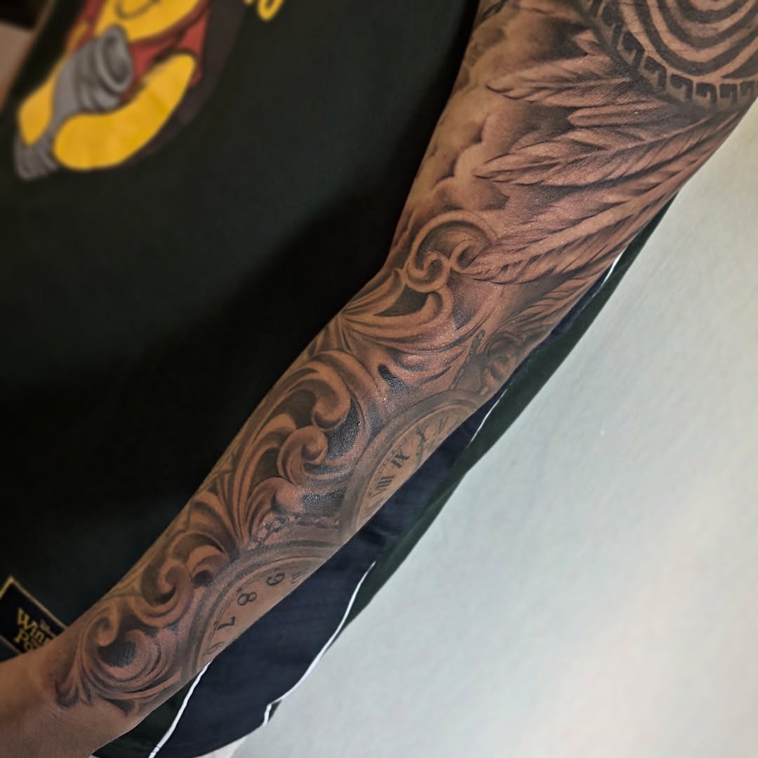 Tattoo by @awztattoos — black_and_grey