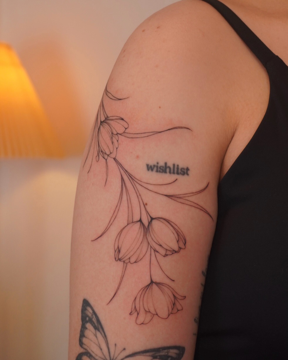 Tattoo by @sunchild_tattoo — fine_line, lettering_script