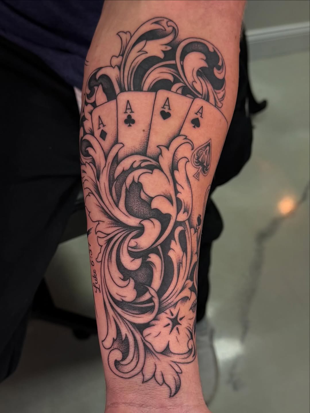 Tattoo by @tattooer_haylie — black_and_grey, ornamental