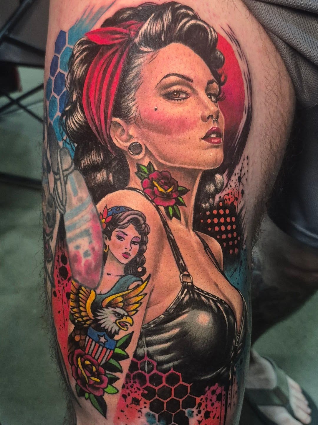 Tattoo by @huckleberrytattoos — neo_traditional, realism