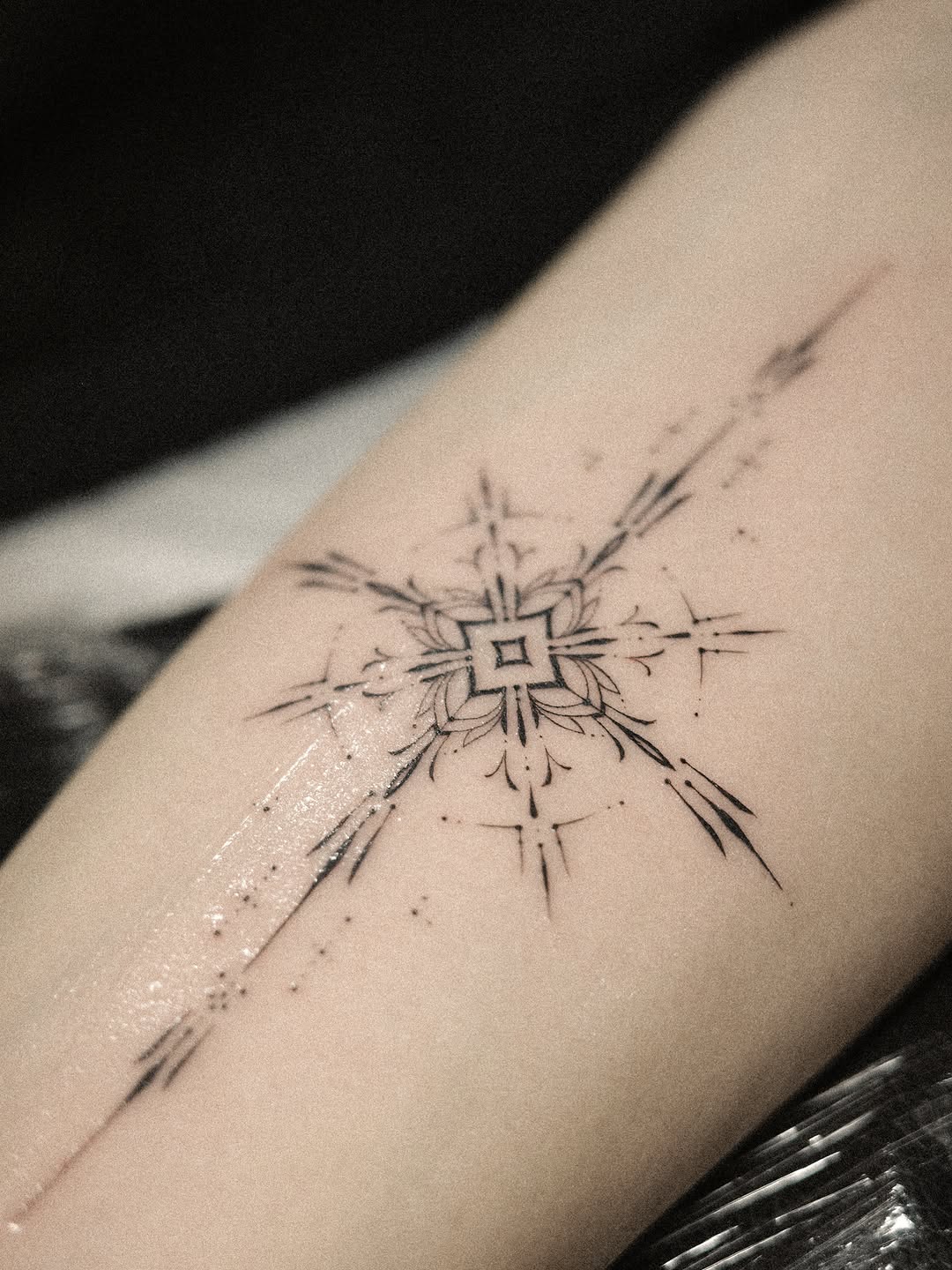 Tattoo by @takeitexxy — fine_line, geometric