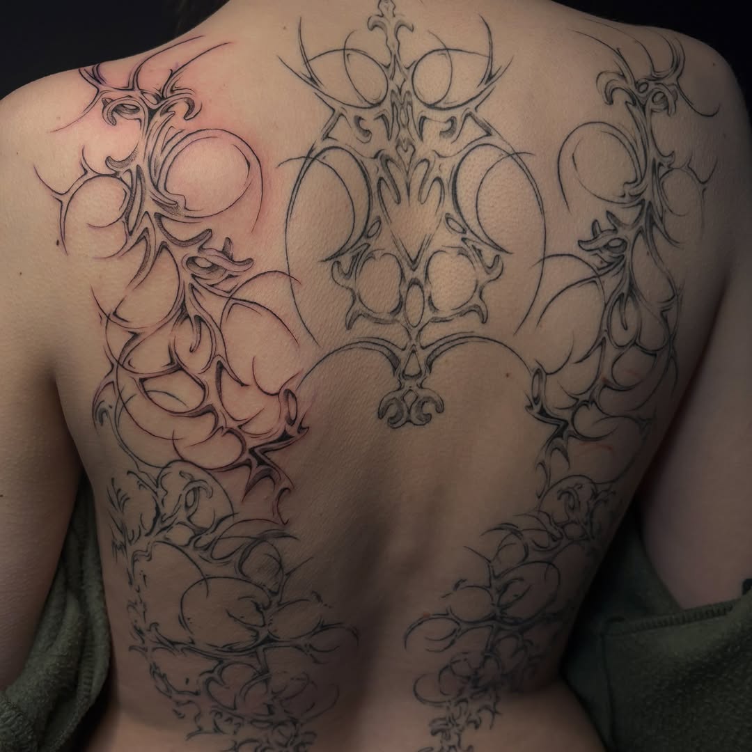 Tattoo by @piscesiscariot11 — blackwork, ornamental
