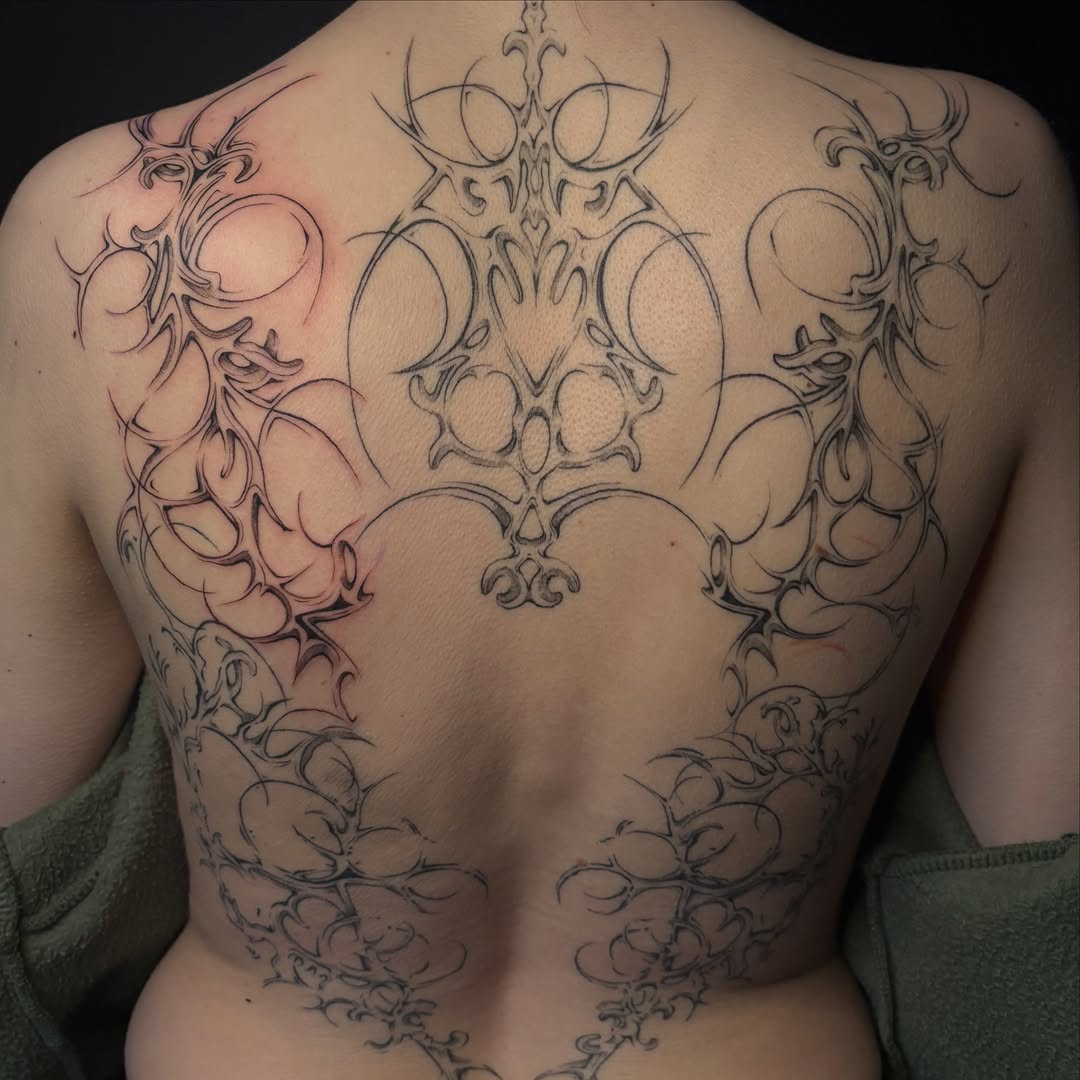 Tattoo by @piscesiscariot11 — blackwork, ornamental