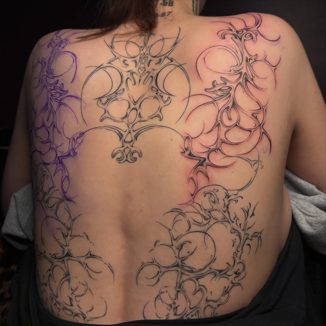 Tattoo by @piscesiscariot11 — blackwork, ornamental