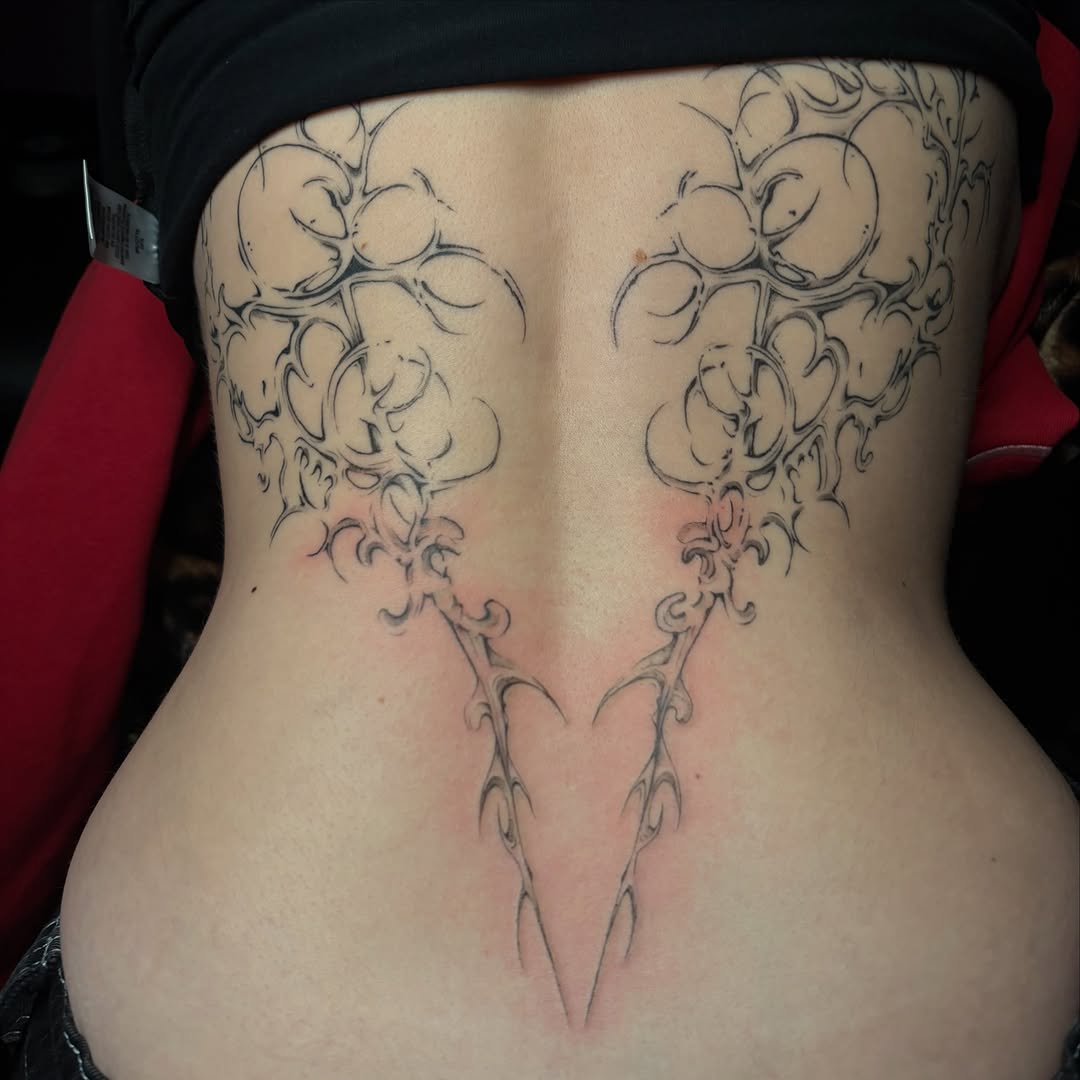Tattoo by @piscesiscariot11 — blackwork, ornamental