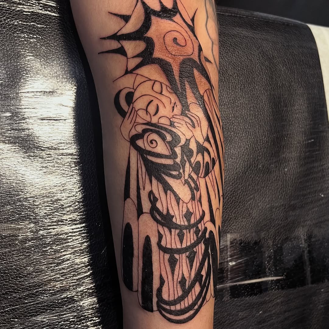 Tattoo by @cow.boy.ink — blackwork, ornamental