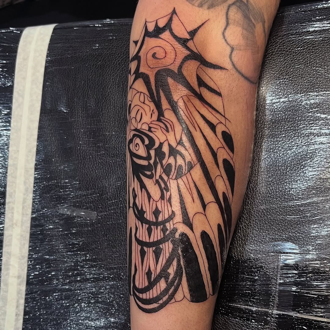 Tattoo by @cow.boy.ink — blackwork