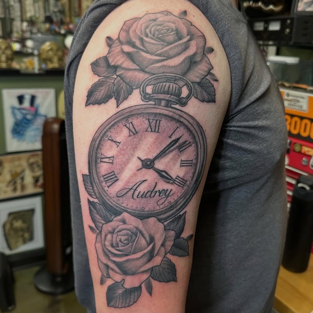 Tattoo by @dorroughtattooer — realism, black_and_grey