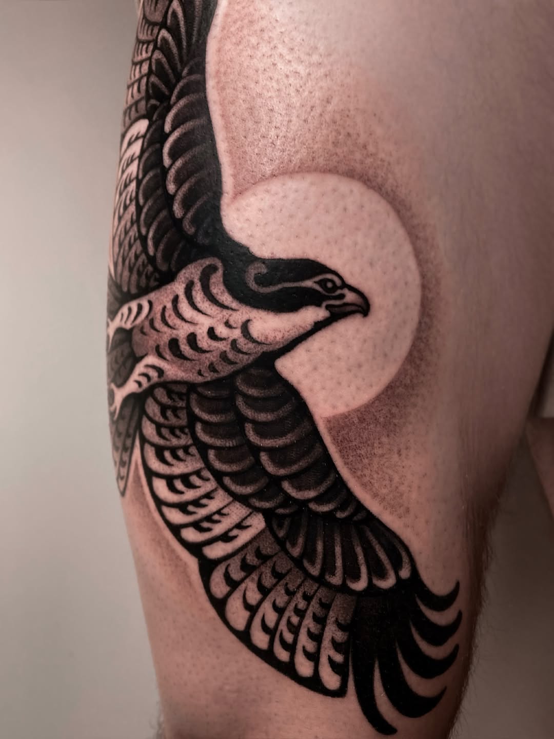 Tattoo by @kairo.tattooer — black_and_grey, dotwork