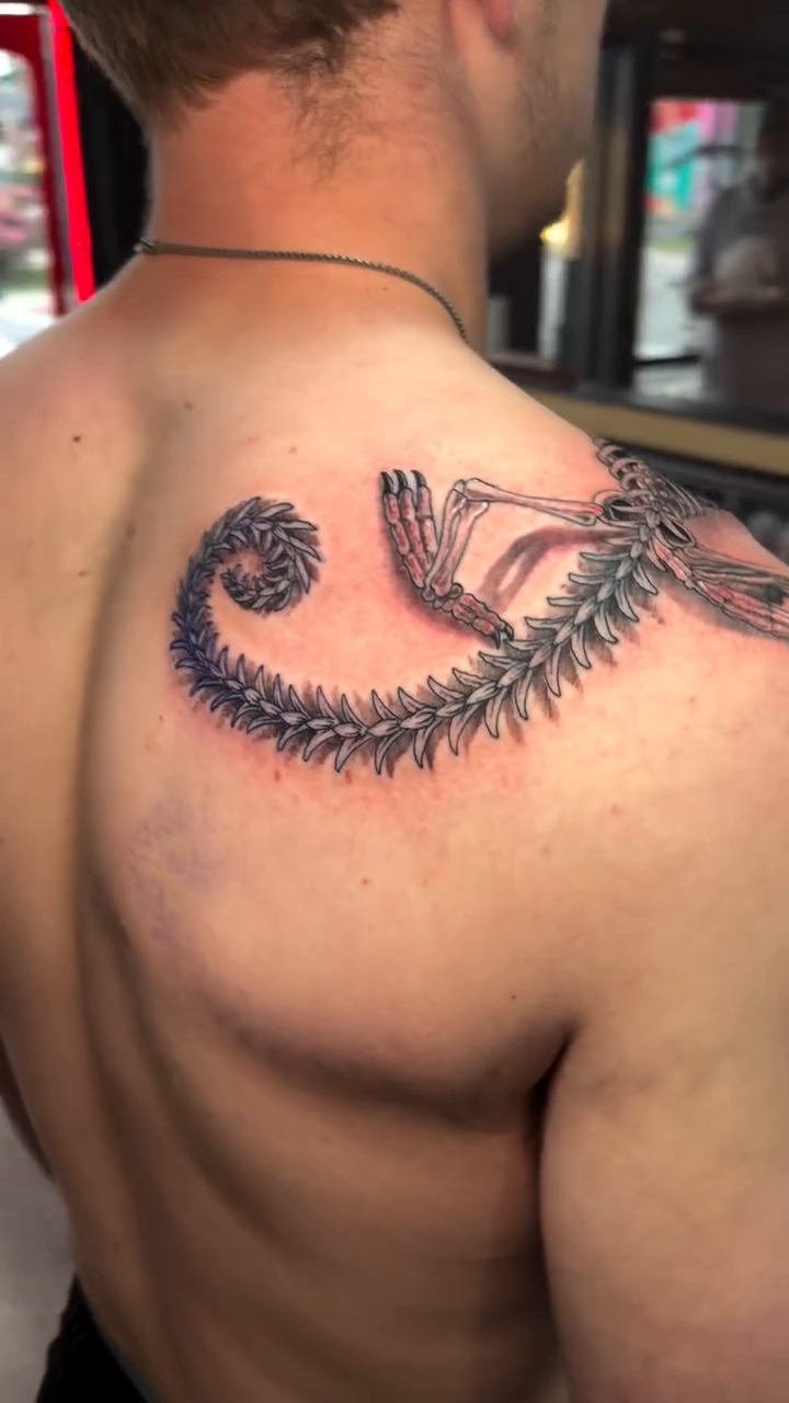 Tattoo by @skotydont — black_and_grey