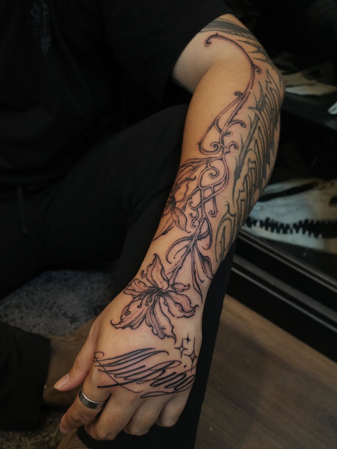 Tattoo by @gf.tattookorat — fine_line, lettering_script