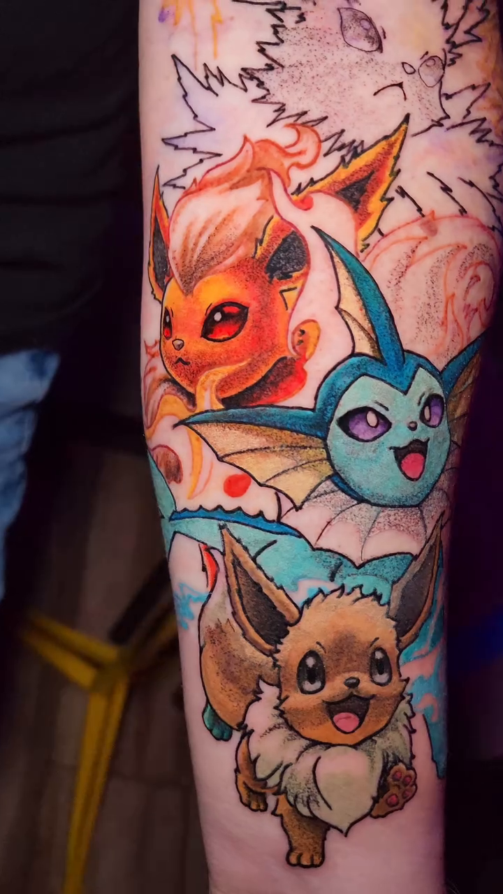 Tattoo by @kamuy.art โ illustrative, anime