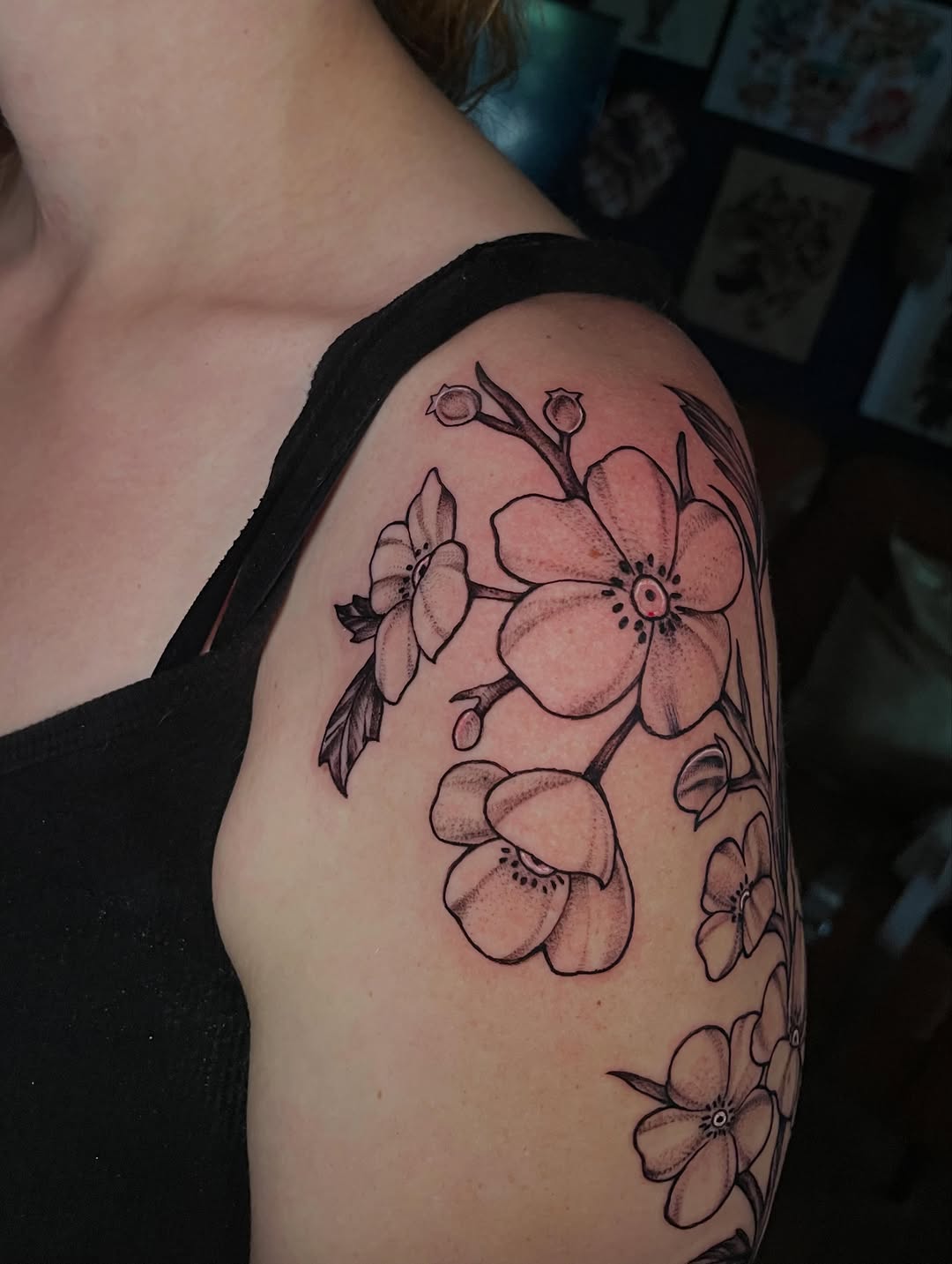 Tattoo by @tattoosbylaurensisouphanh โ illustrative, black_and_grey