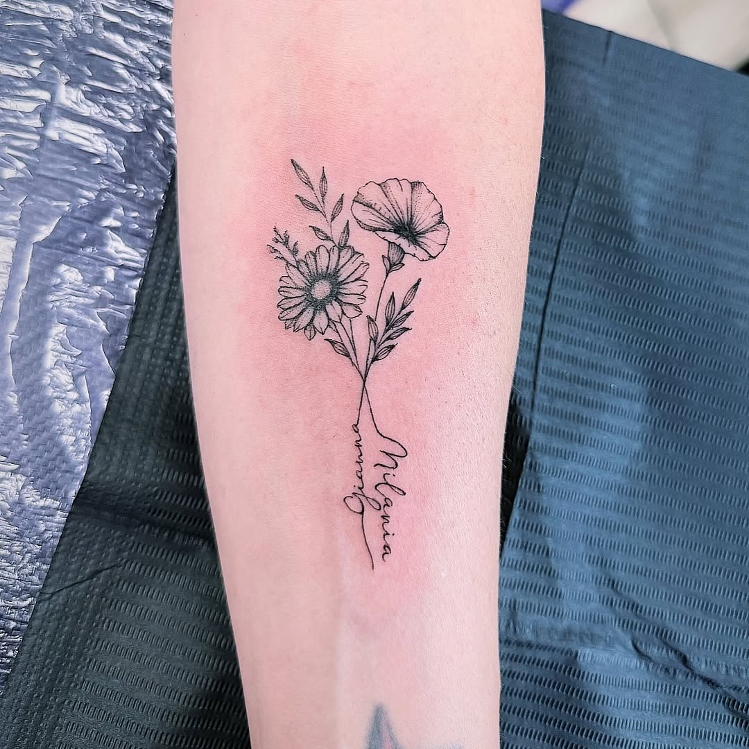 Tattoo by @amandanicole_ink — fine_line, lettering_script