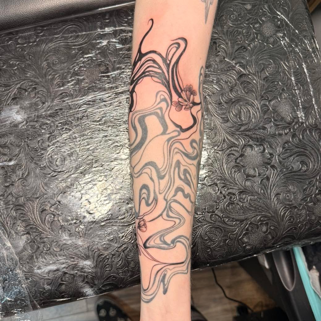 Tattoo by @artby_destiny_ — illustrative, black_and_grey