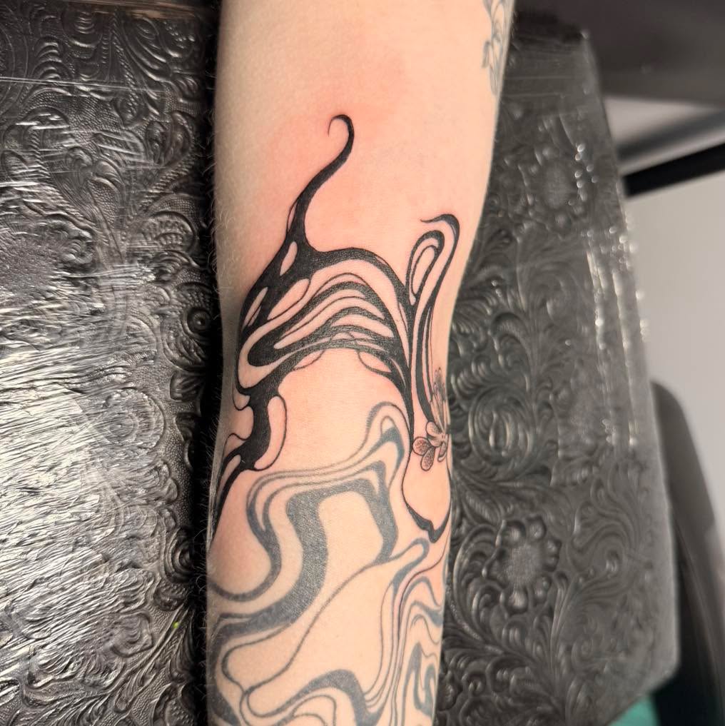 Tattoo by @artby_destiny_ — illustrative, blackwork