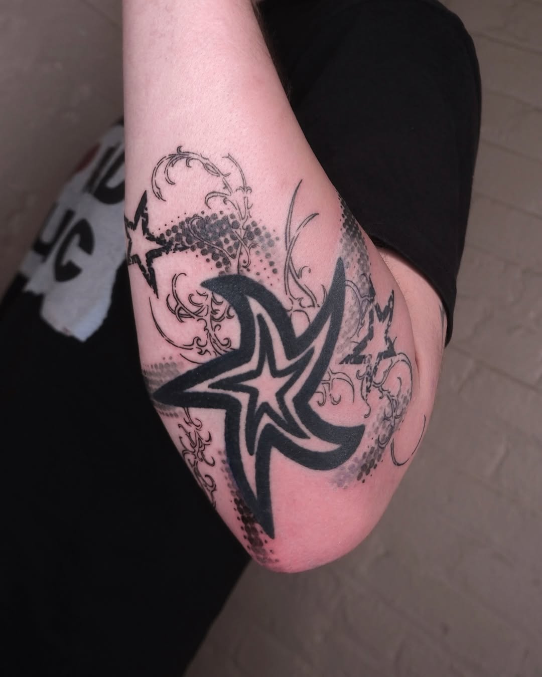Tattoo by @eblu.ink — blackwork, ornamental