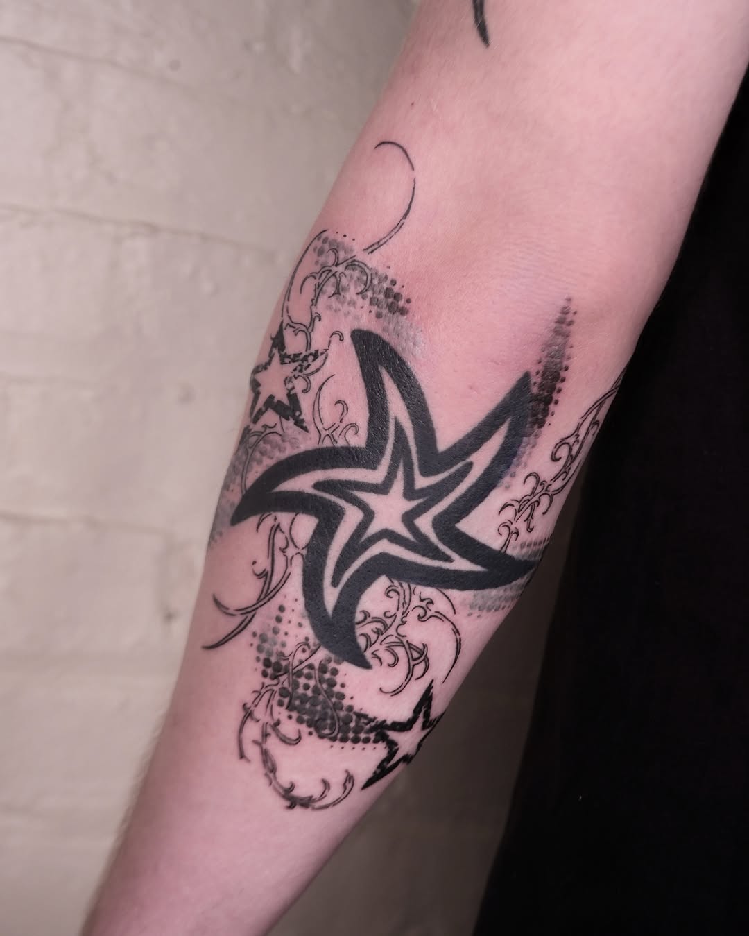 Tattoo by @eblu.ink — blackwork, ornamental