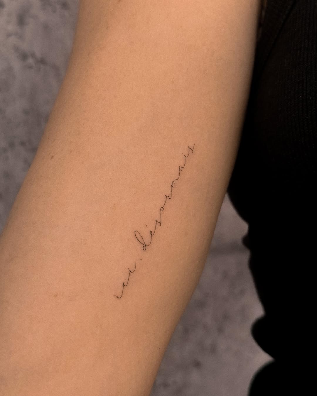 Tattoo by @alina.tattoo.ink — lettering_script, fine_line