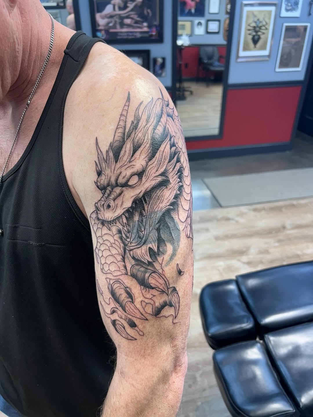 Tattoo by @ricardomotatattoo — black_and_grey
