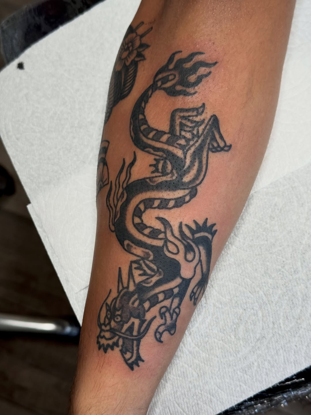 Tattoo by @jacob_paniagua โ american_traditional, black_and_grey