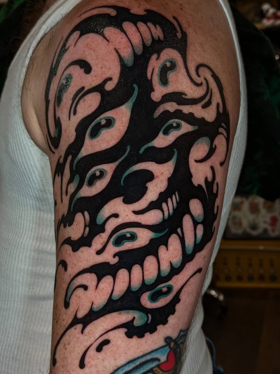 Tattoo by @cwednesday — blackwork, tribal